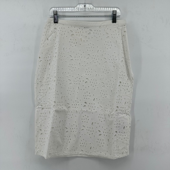 Boden Dresses & Skirts - Boden Eyelet Cotton A Line Skirt White 12R NWT